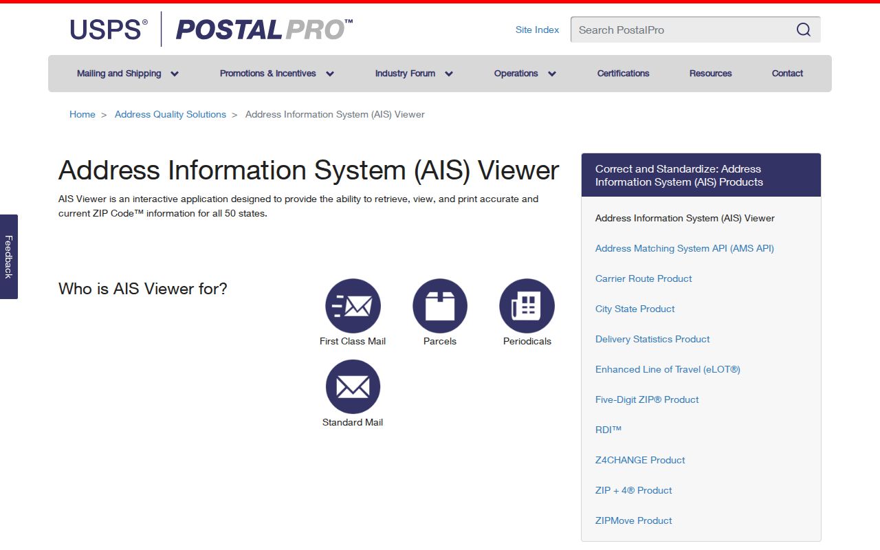 Shawnee ZIP code directory USPS AIS address viewer